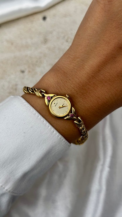 Vintage Seiko Rubies Watch - 18k Gold Plated