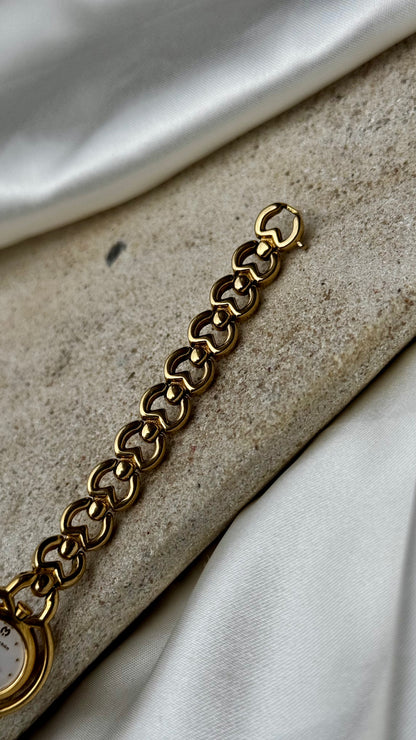 Mila Schön Vintage Watch - Gold plated, dainty bracelet with slim case, mint condition