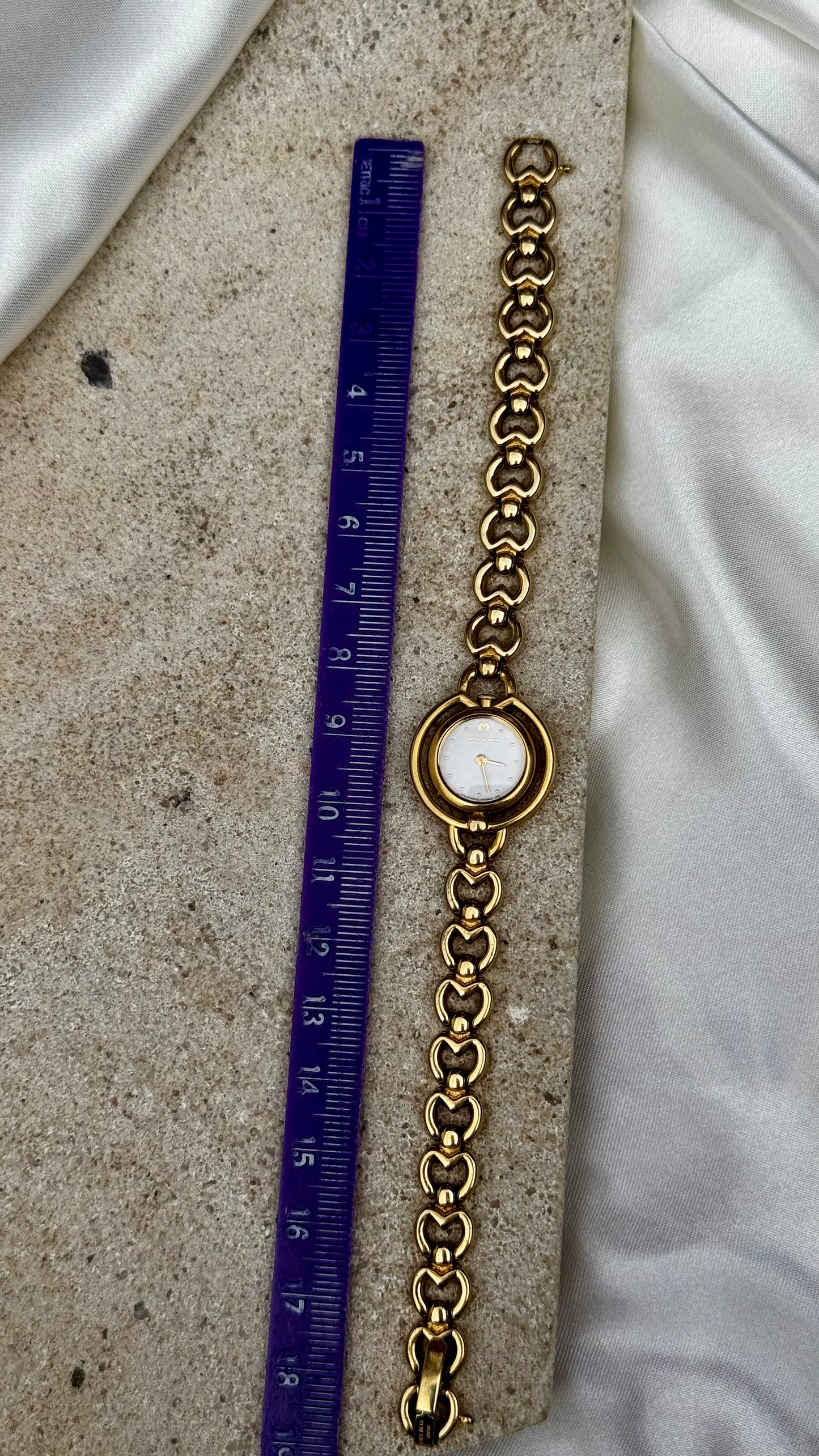 Mila Schön Vintage Watch - Gold plated, dainty bracelet with slim case, mint condition