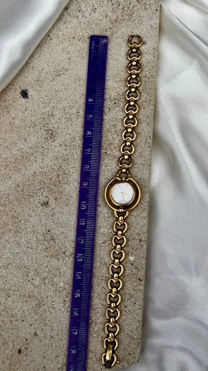 Mila Schön Vintage Watch - Gold plated, dainty bracelet with slim case, mint condition