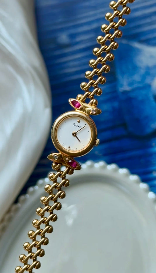 Dana ORIENT Vintage Watch 1990s - Diamonds and Rubies