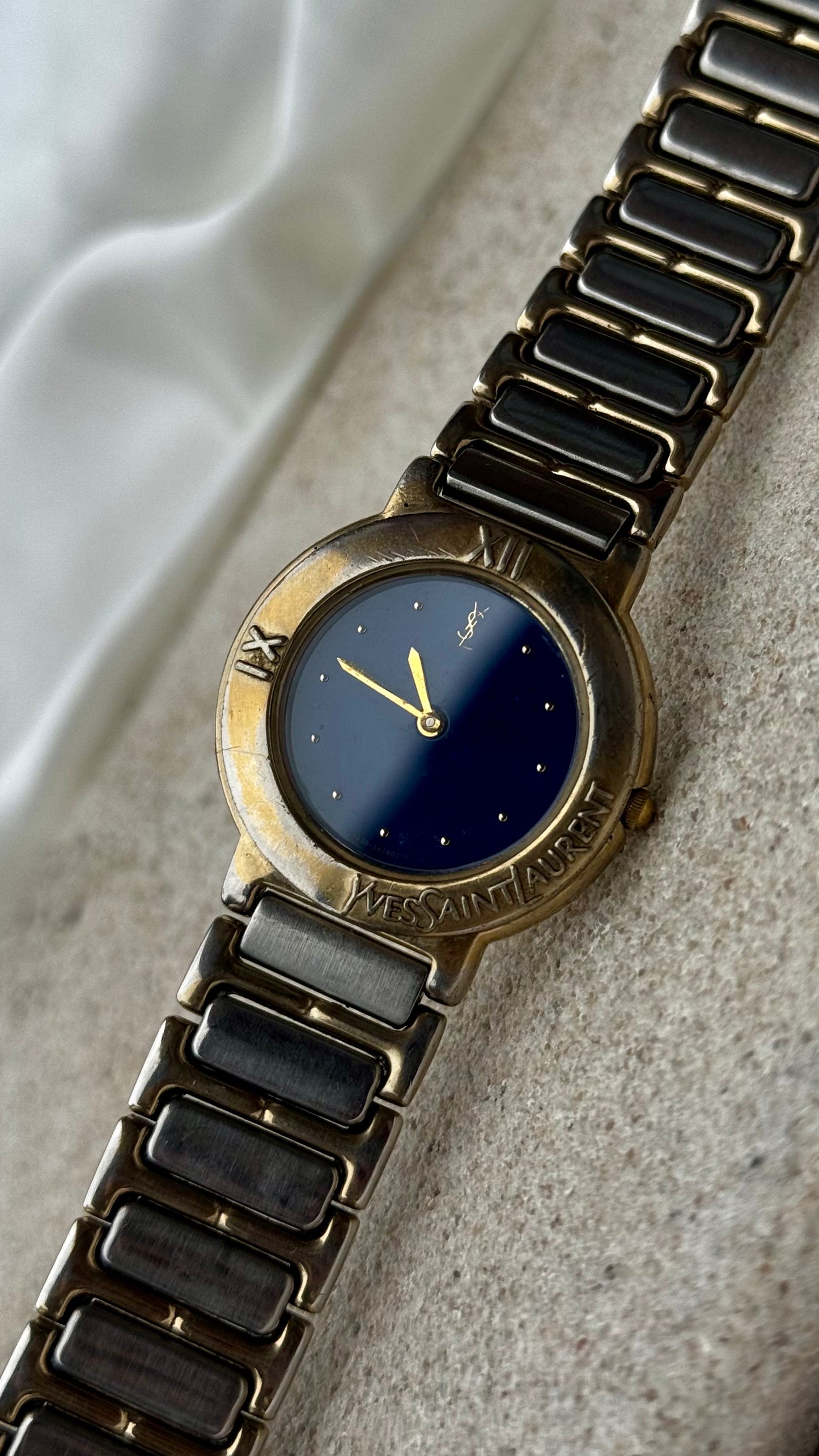 Yves Saint Laurent vintage watch (YSL) 1993 - Blue dial