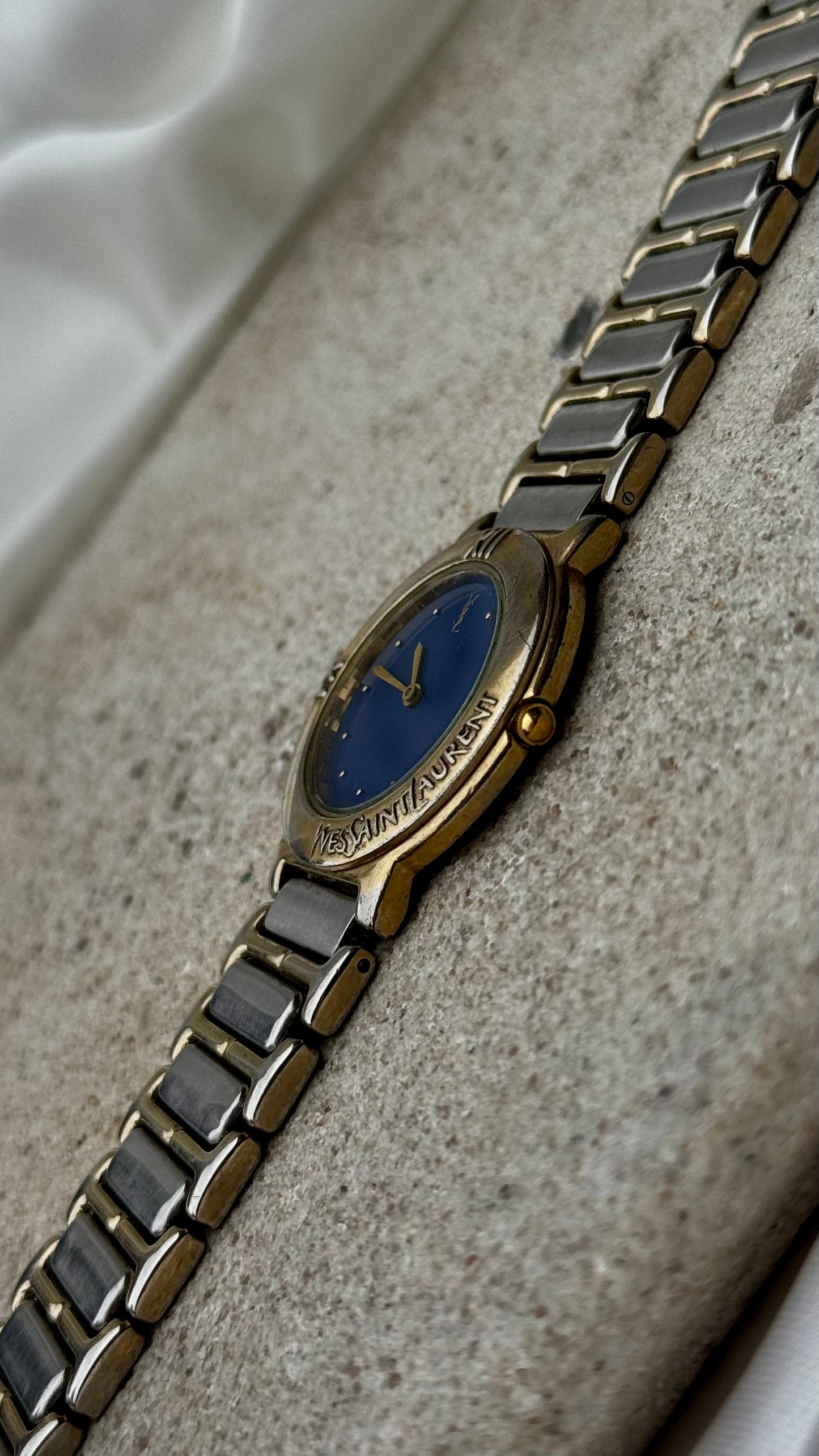 Yves Saint Laurent vintage watch (YSL) 1993 - Blue dial
