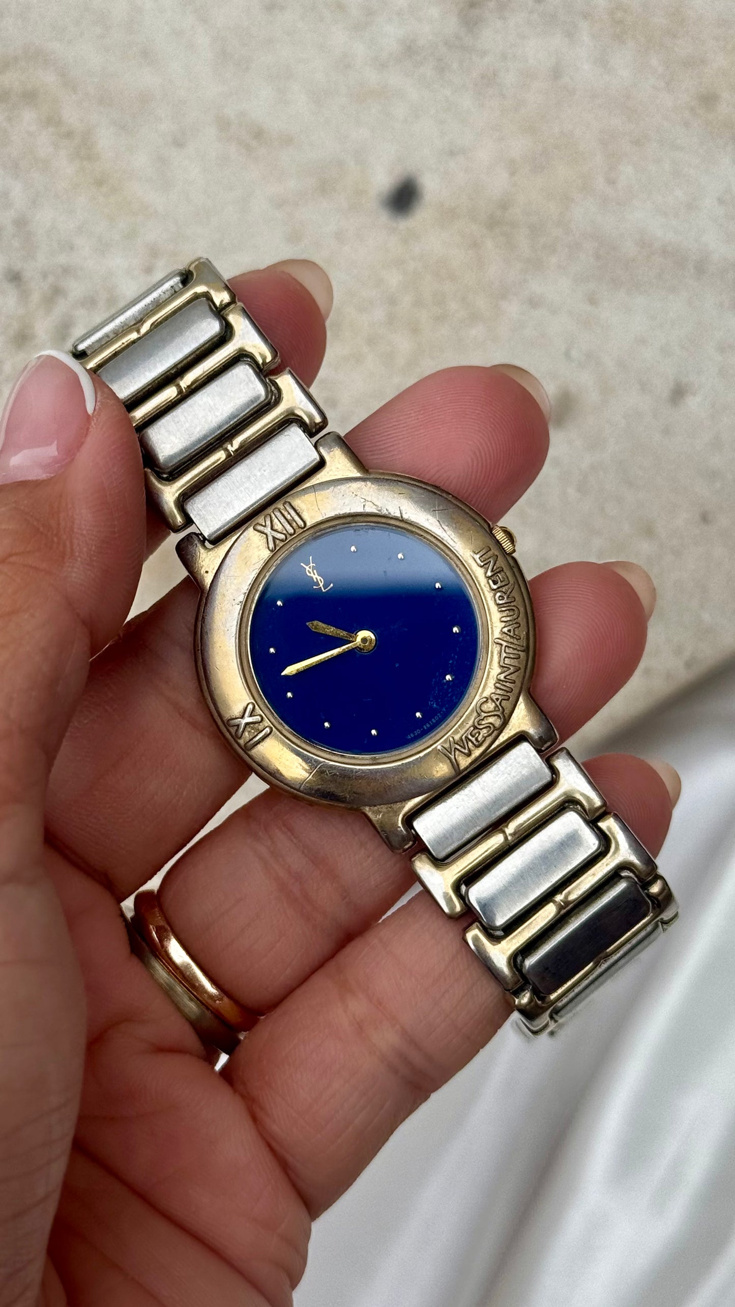 Yves Saint Laurent vintage watch (YSL) 1993 - Blue dial