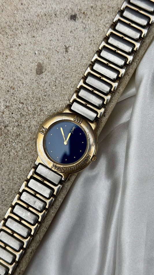 Yves Saint Laurent vintage watch (YSL) 1993 - Blue dial