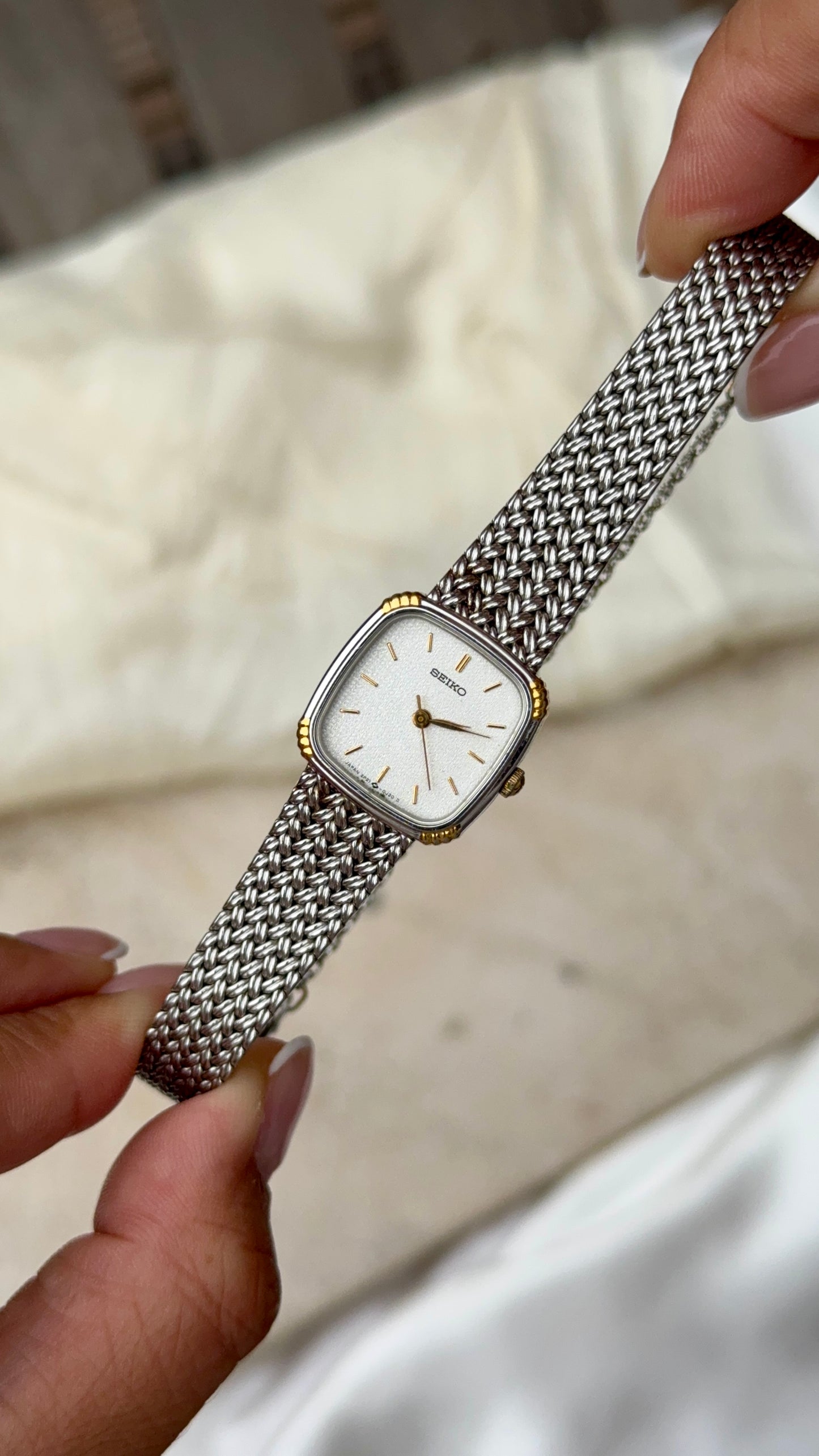 Vintage Seiko Watch 1988 - gold and white gold plated