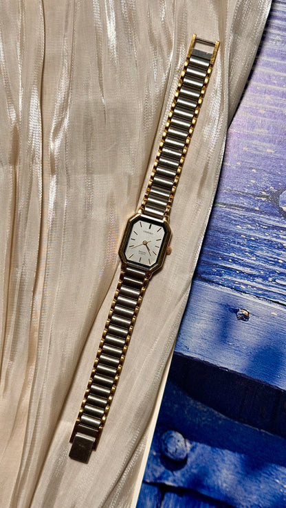 1980s Vintage Ricoh Charvale Watch - Gold and Palladium Plated - Near Mint Condition
