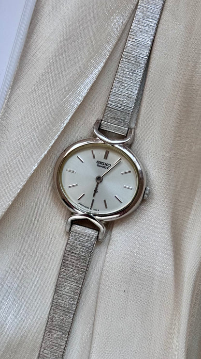 Seiko vintage watch 1990 - white gold plated