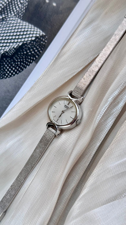 Seiko vintage watch 1990 - white gold plated