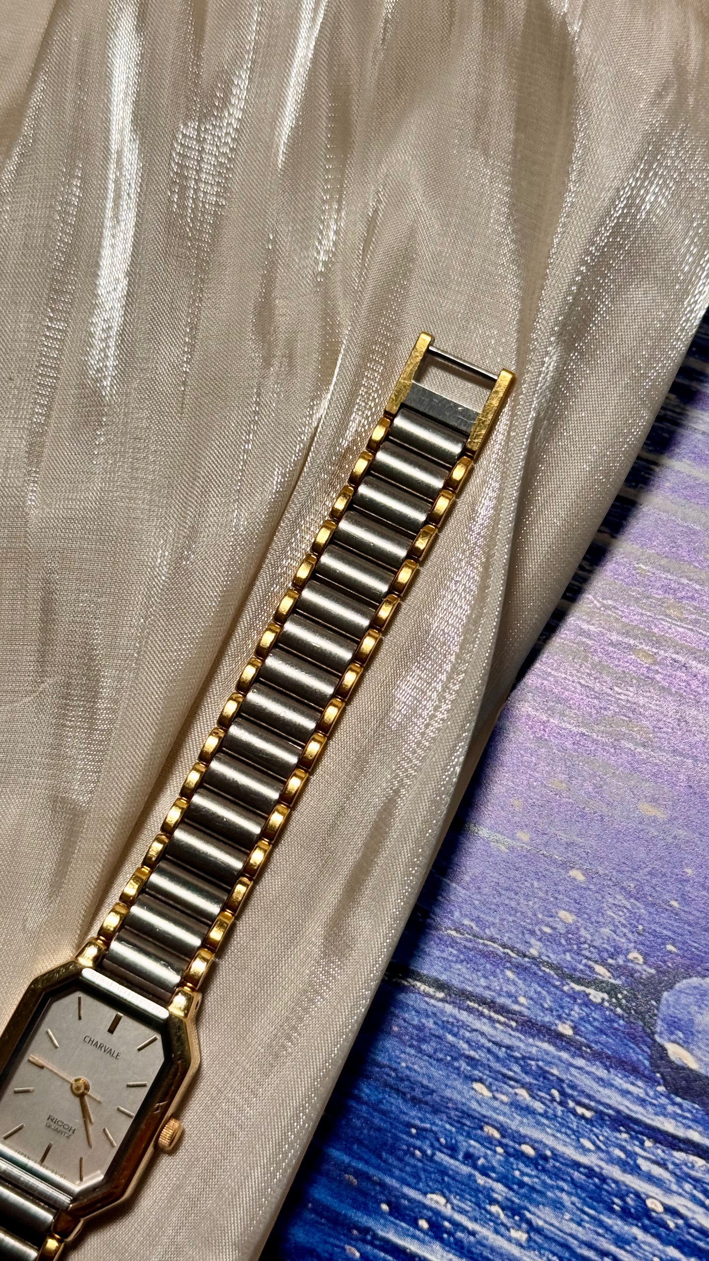 1980s Vintage Ricoh Charvale Watch - Gold and Palladium Plated - Near Mint Condition