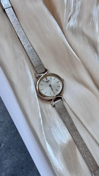 Seiko vintage watch 1990 - white gold plated