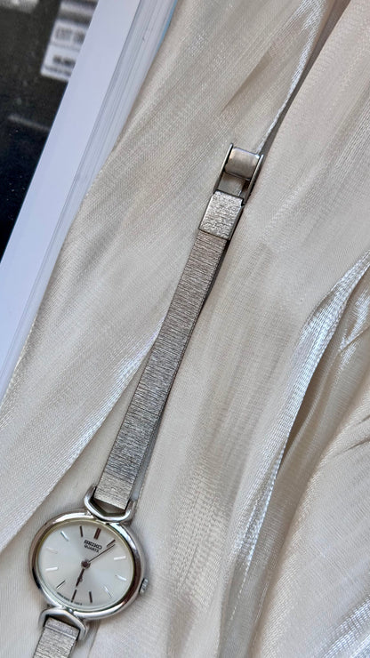 Seiko vintage watch 1990 - white gold plated