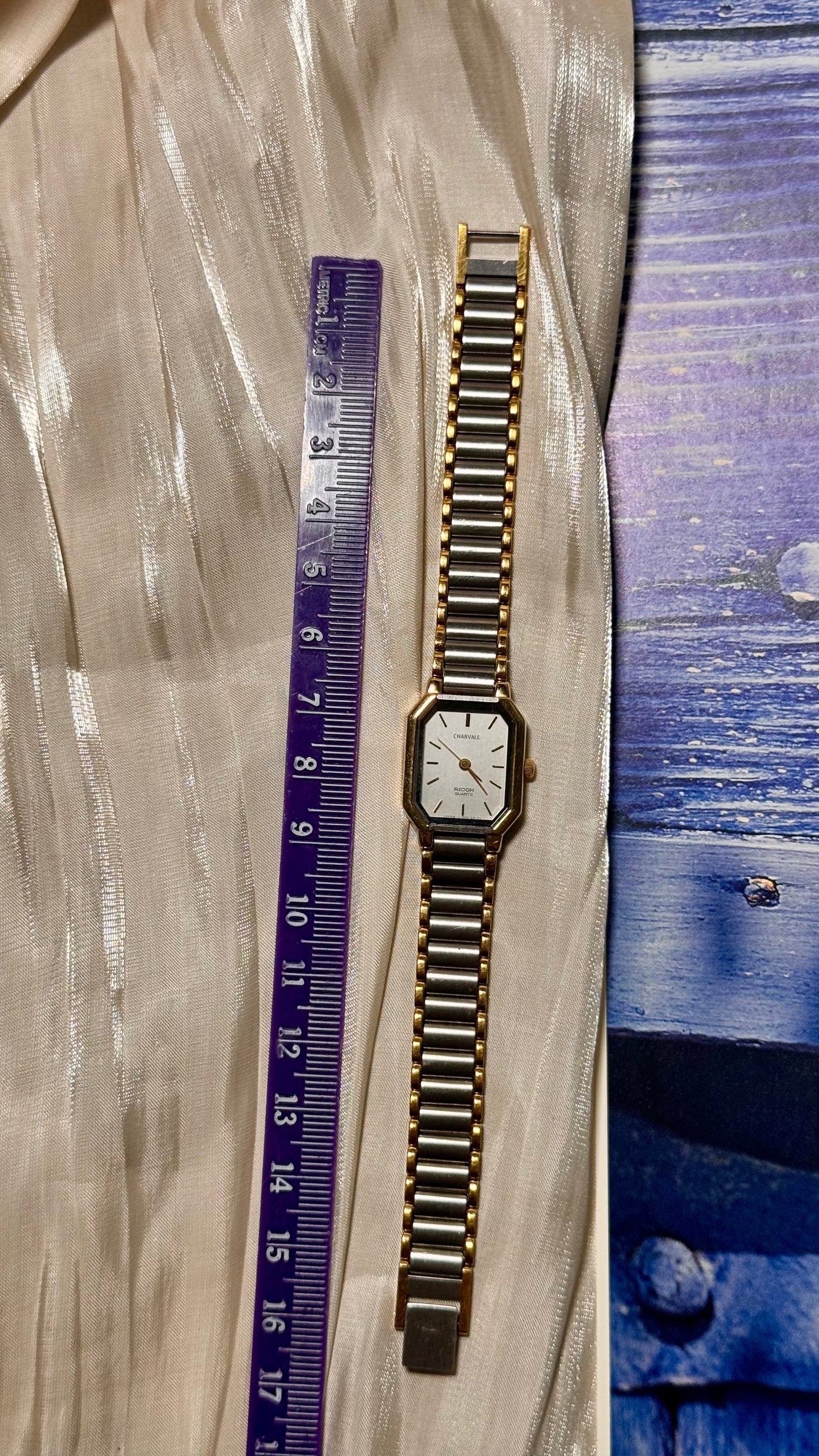 1980s Vintage Ricoh Charvale Watch - Gold and Palladium Plated - Near Mint Condition