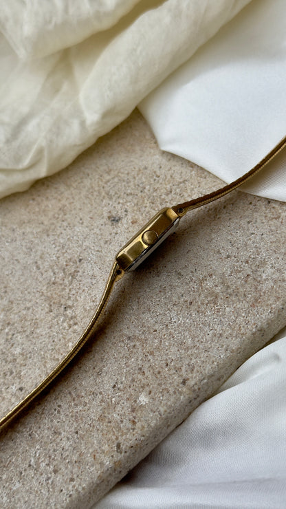 Vintage Seiko Integrated Woven Bracelet Watch 1983 - gold plated