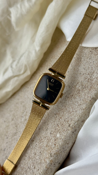 Vintage Seiko Integrated Bracelet Watch 1991 - gold plated
