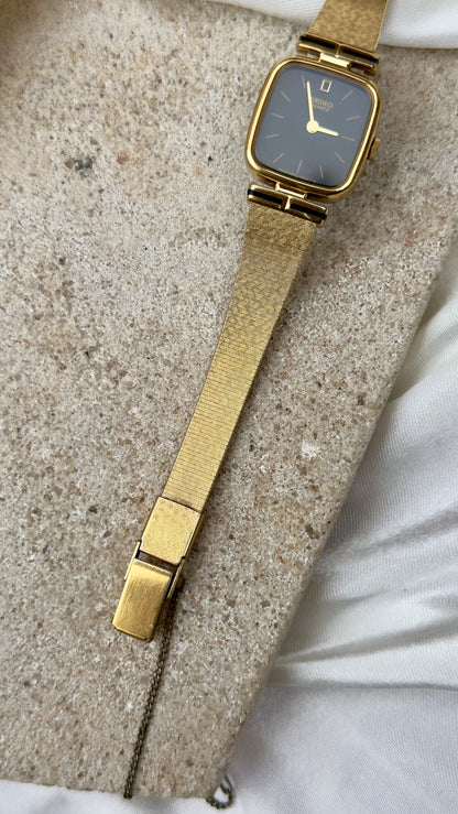 Vintage Seiko Integrated Bracelet Watch 1991 - gold plated