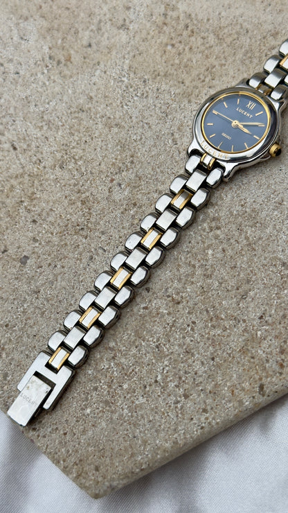 Classic 1992 Seiko Lucent Vintage Watch - Blue Dial