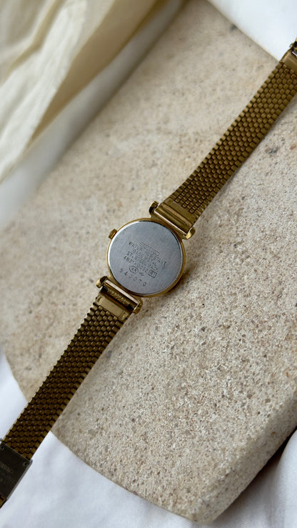 Seiko Mesh Bracelet Vintage Watch 1995 - Champagne Dial
