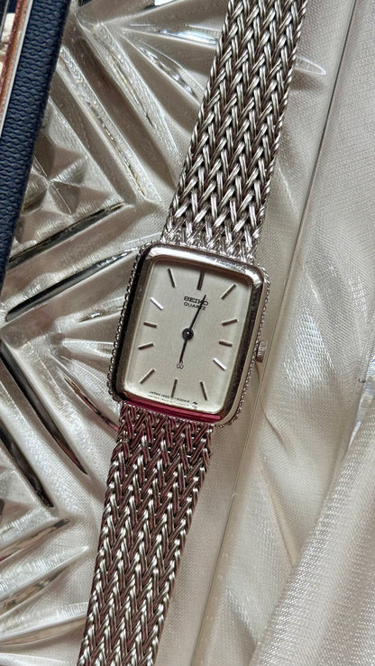 Seiko vintage watch 1991 - white gold plated
