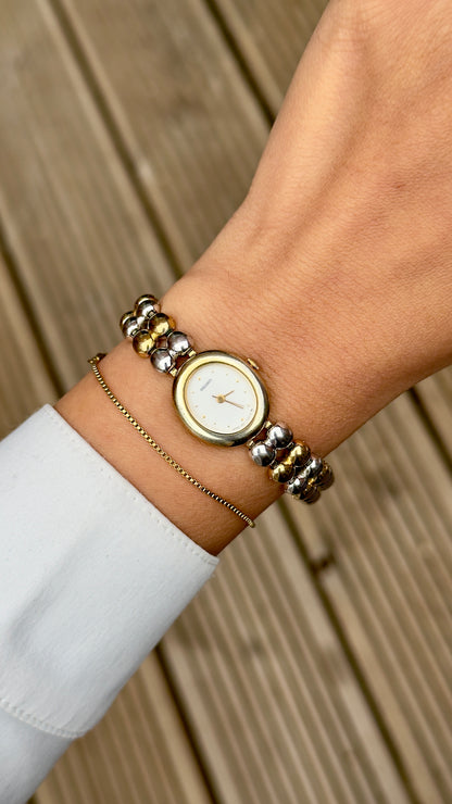 Vintage Seiko Watch 1995 - 18k Gold Plated, Oval Face (Sold separately)