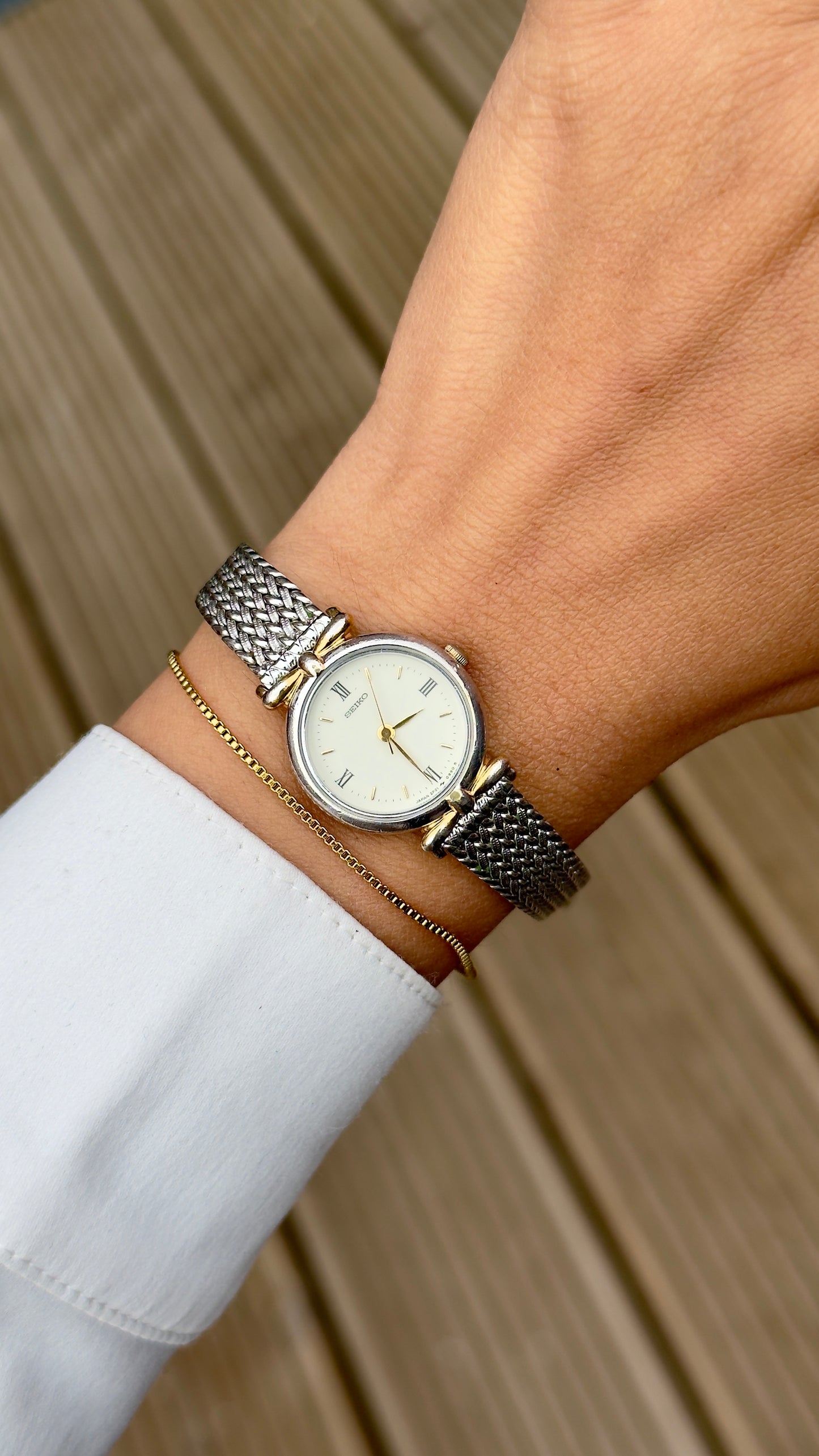 1998 Seiko Woven Bracelet Vintage Watch