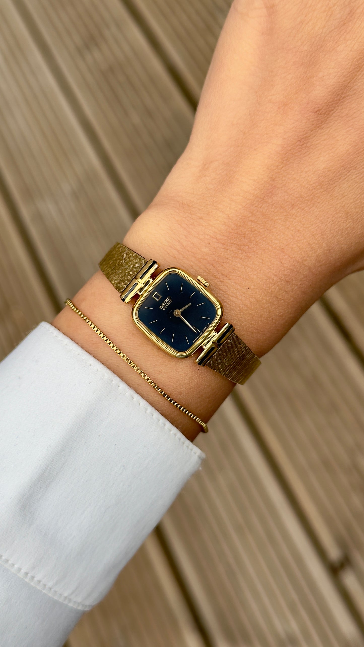 Vintage Seiko Integrated Bracelet Watch 1991 - gold plated