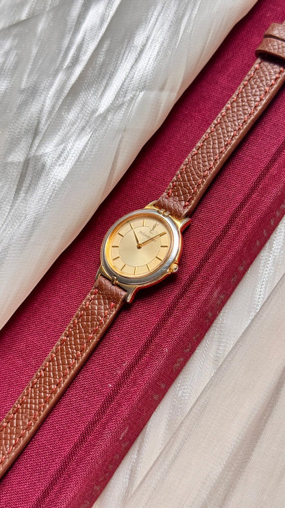 Yves Saint Laurent vintage watch (YSL) 1990s - Bespoke genuine leather