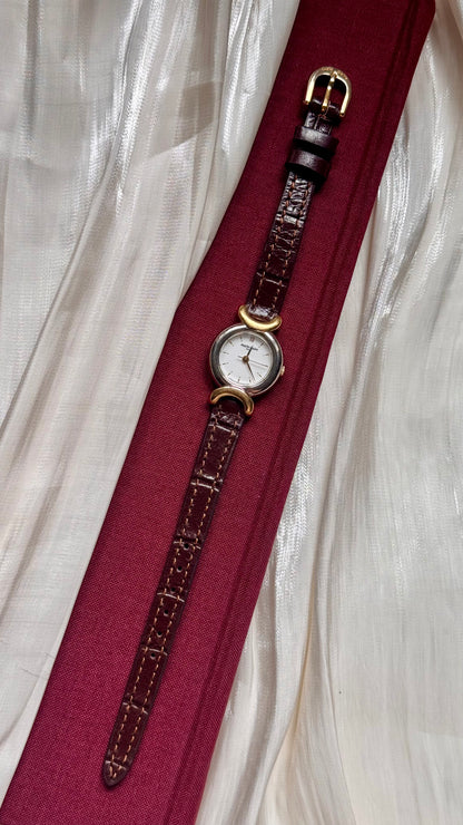Marie Claire Vintage Watch 1990s - Bespoke Leather