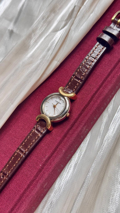 Marie Claire Vintage Watch 1990s - Bespoke Leather