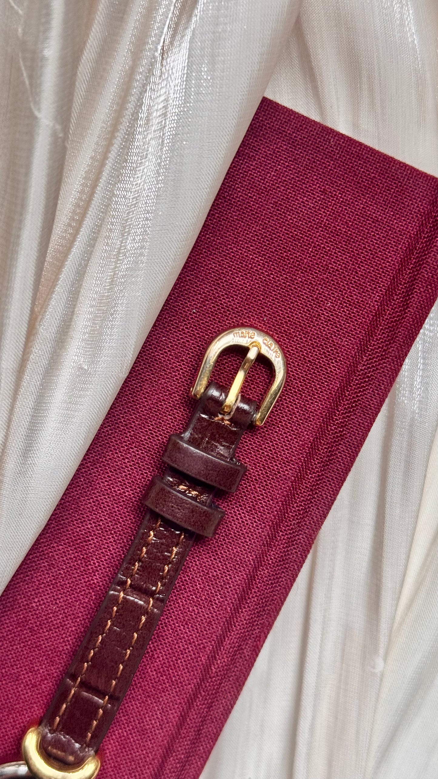 Marie Claire Vintage Watch 1990s - Bespoke Leather