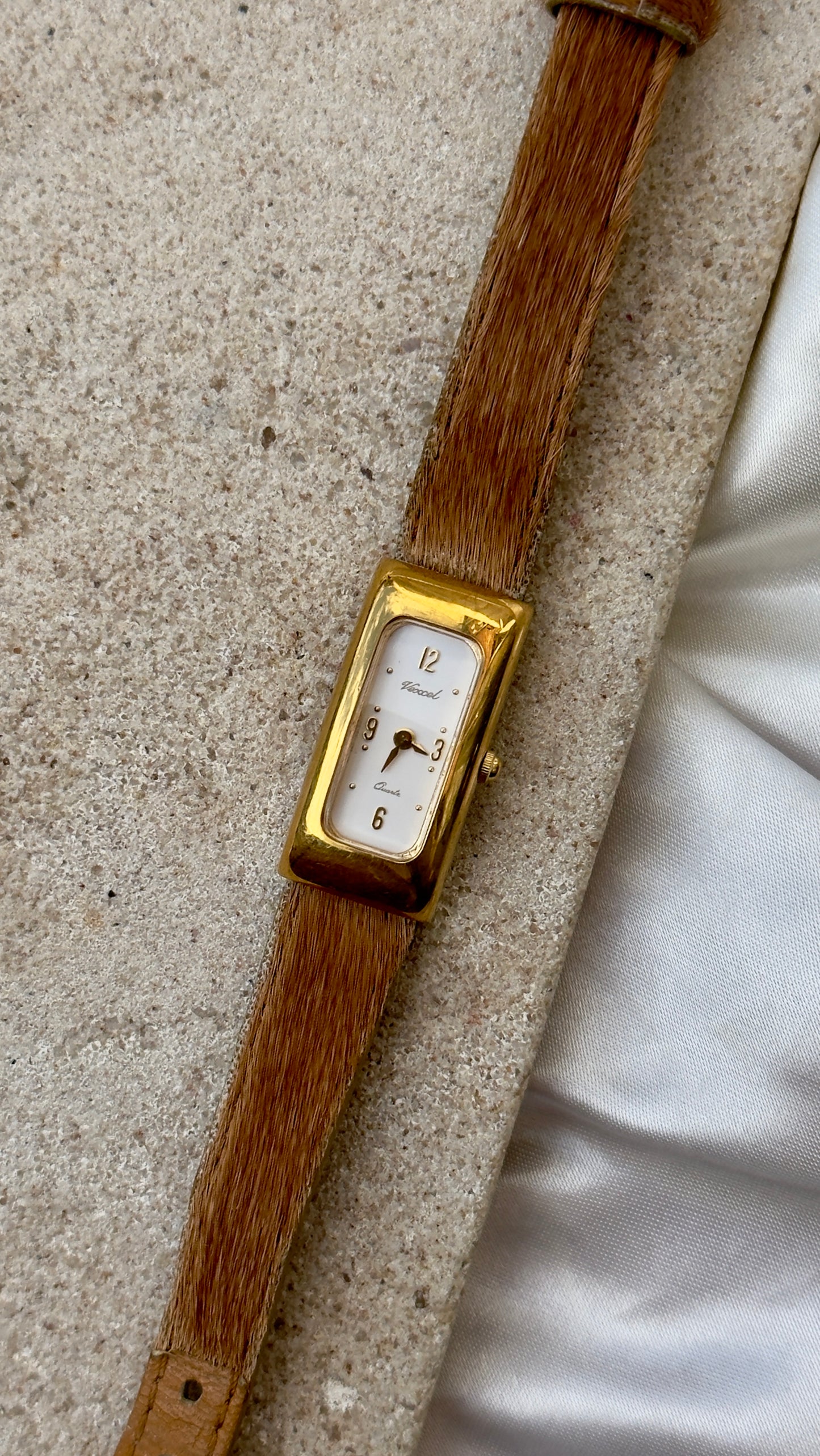 Vintage Vexcel Tank Watch - Pony hair leather