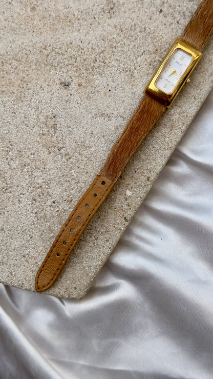 Vintage Vexcel Tank Watch - Pony hair leather