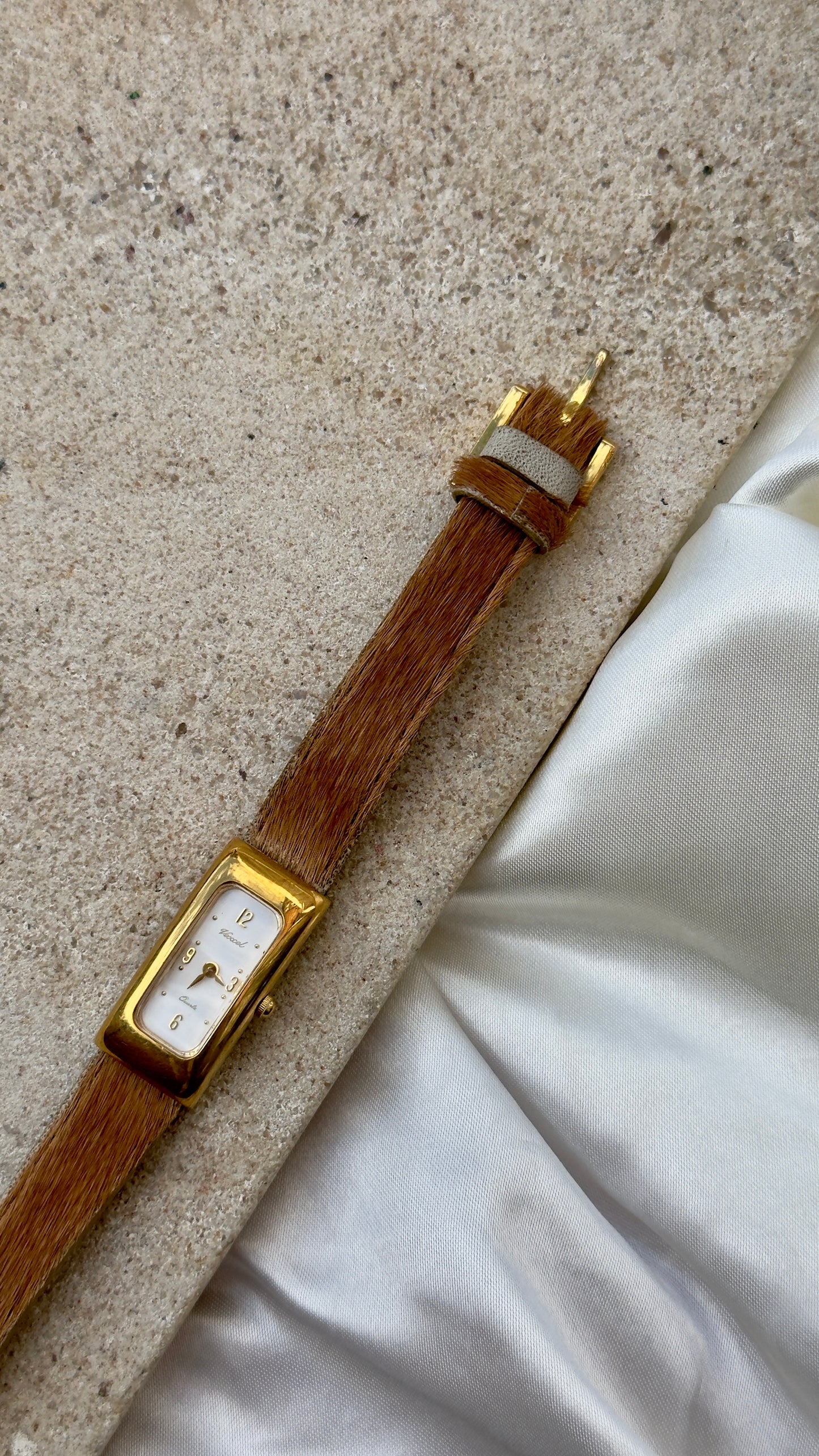 Vintage Vexcel Tank Watch - Pony hair leather