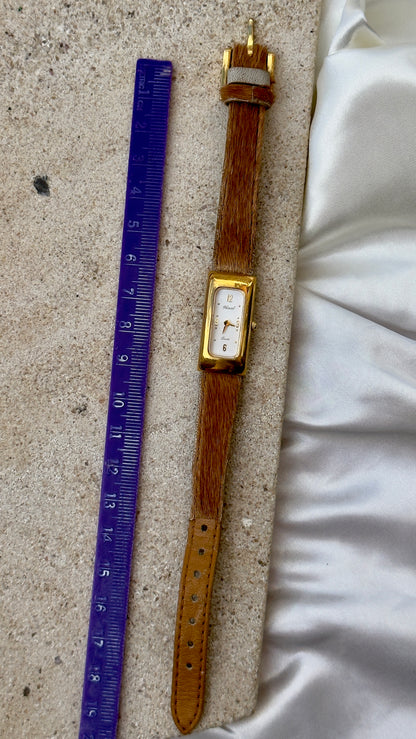 Vintage Vexcel Tank Watch - Pony hair leather