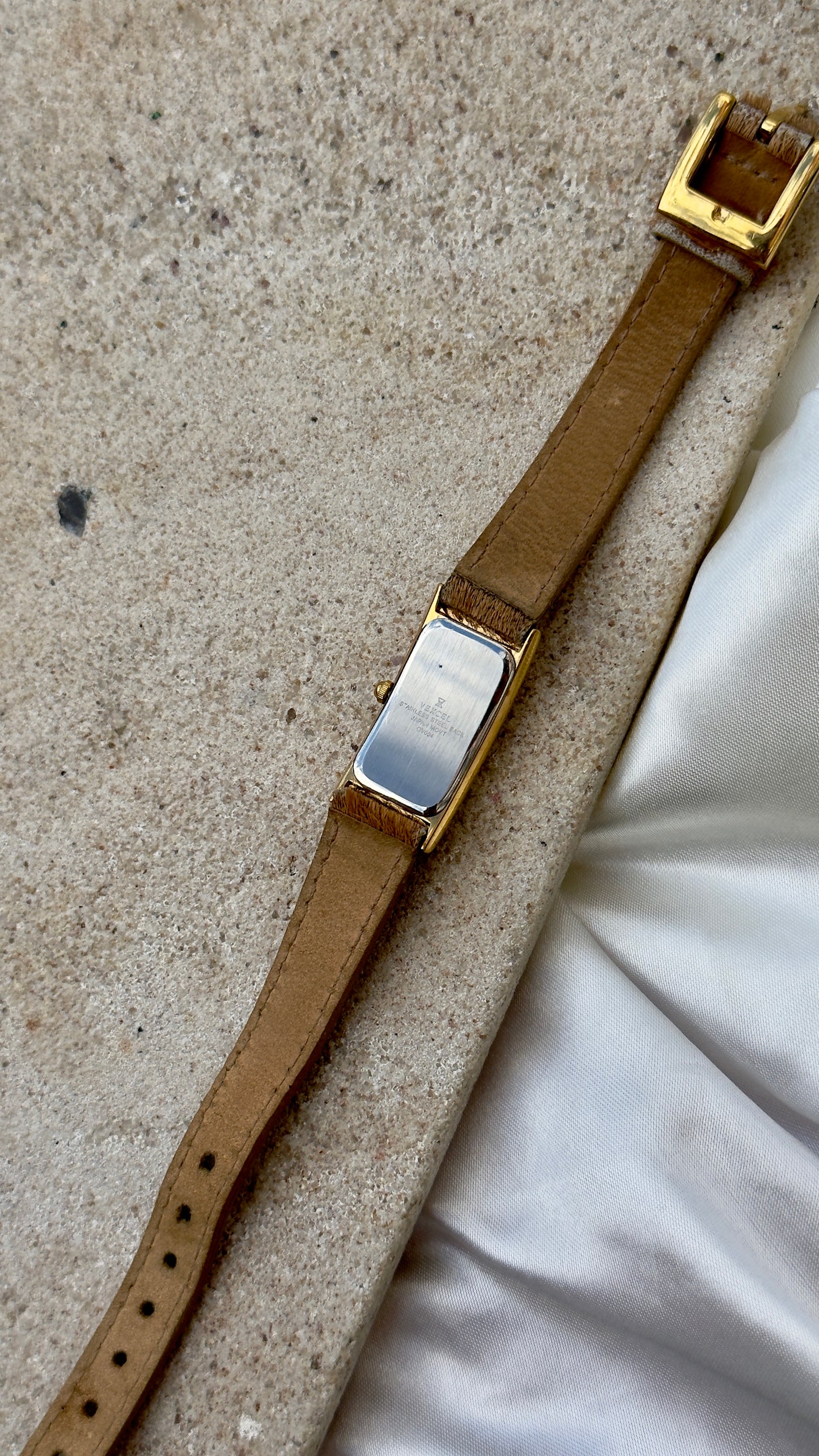 Vintage Vexcel Tank Watch - Pony hair leather