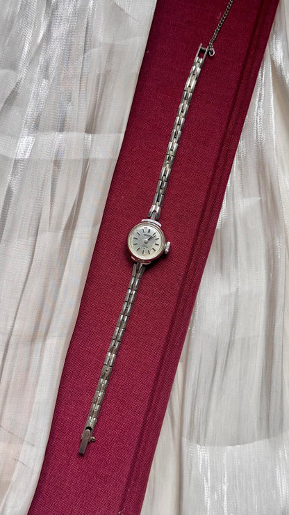 1960s Seiko Manual Wind Watch, White Gold Plated Plated Case