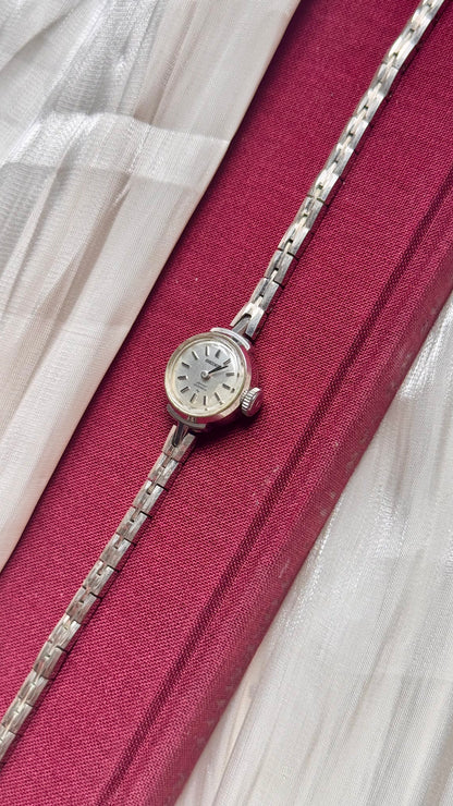 1960s Seiko Manual Wind Watch, White Gold Plated Plated Case
