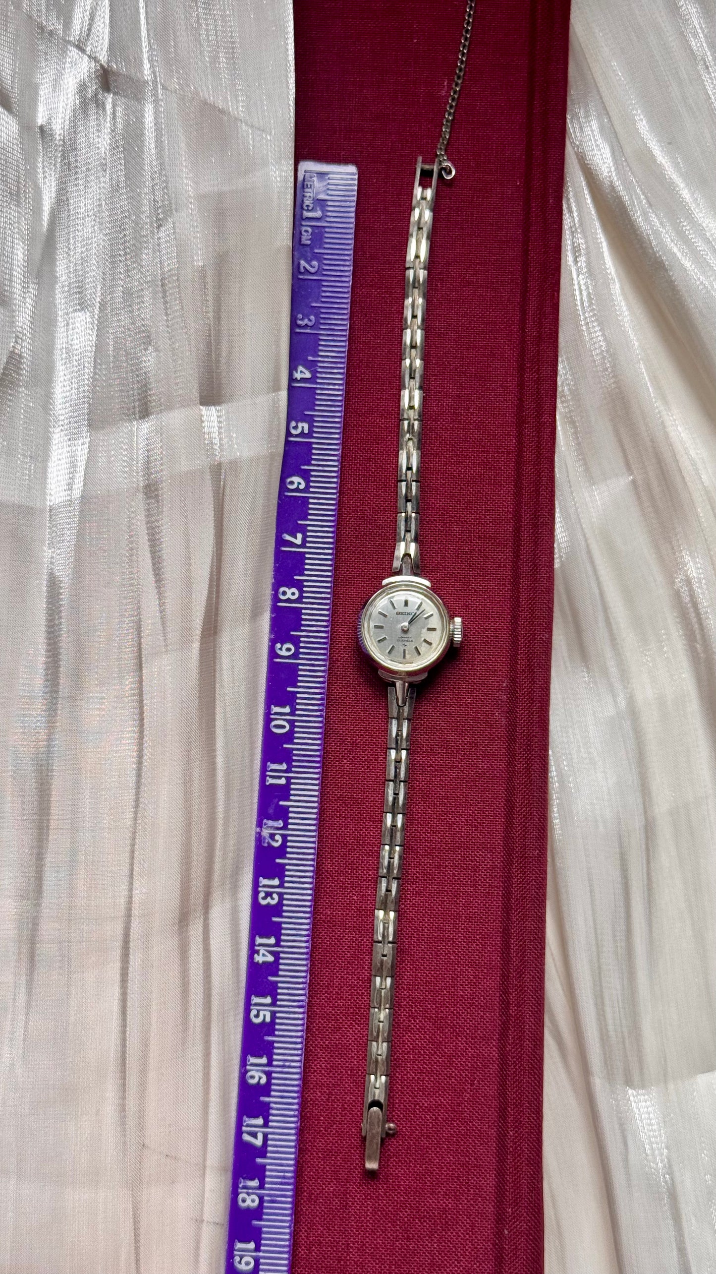 1960s Seiko Manual Wind Watch, White Gold Plated Plated Case