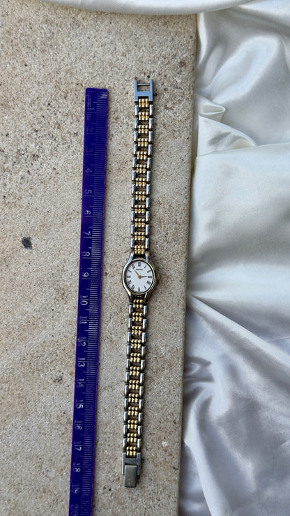1990 Seiko Vintage Watch Oval Dial