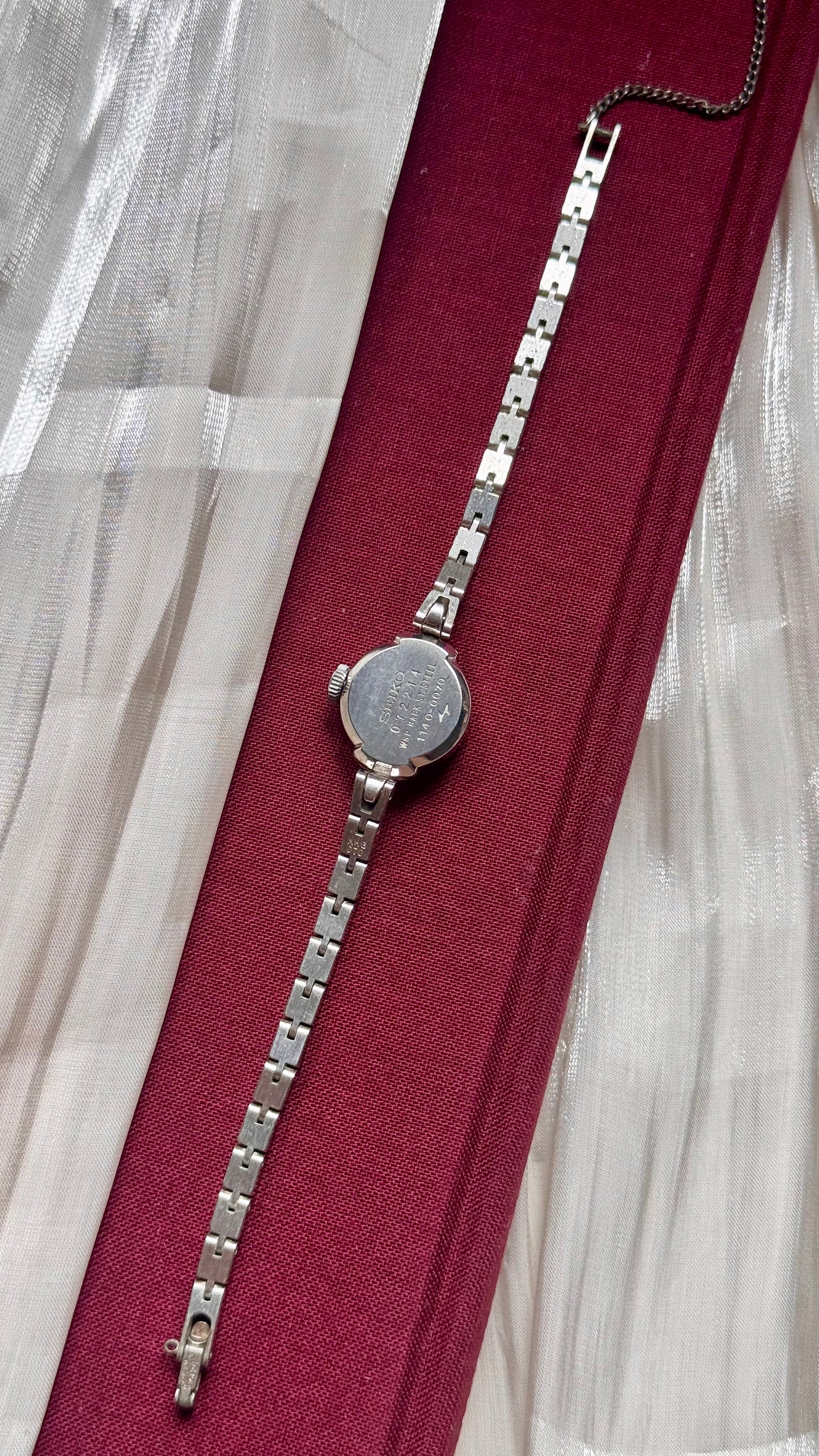 1960s Seiko Manual Wind Watch, White Gold Plated Plated Case