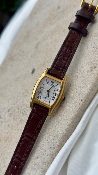 Vintage Noevir Watch 1990s - Handmade Genuine Leather