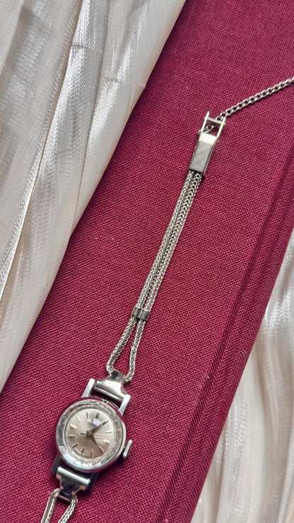 1960s Tugaris Manual Wind Watch, White Gold Plated Plated Case