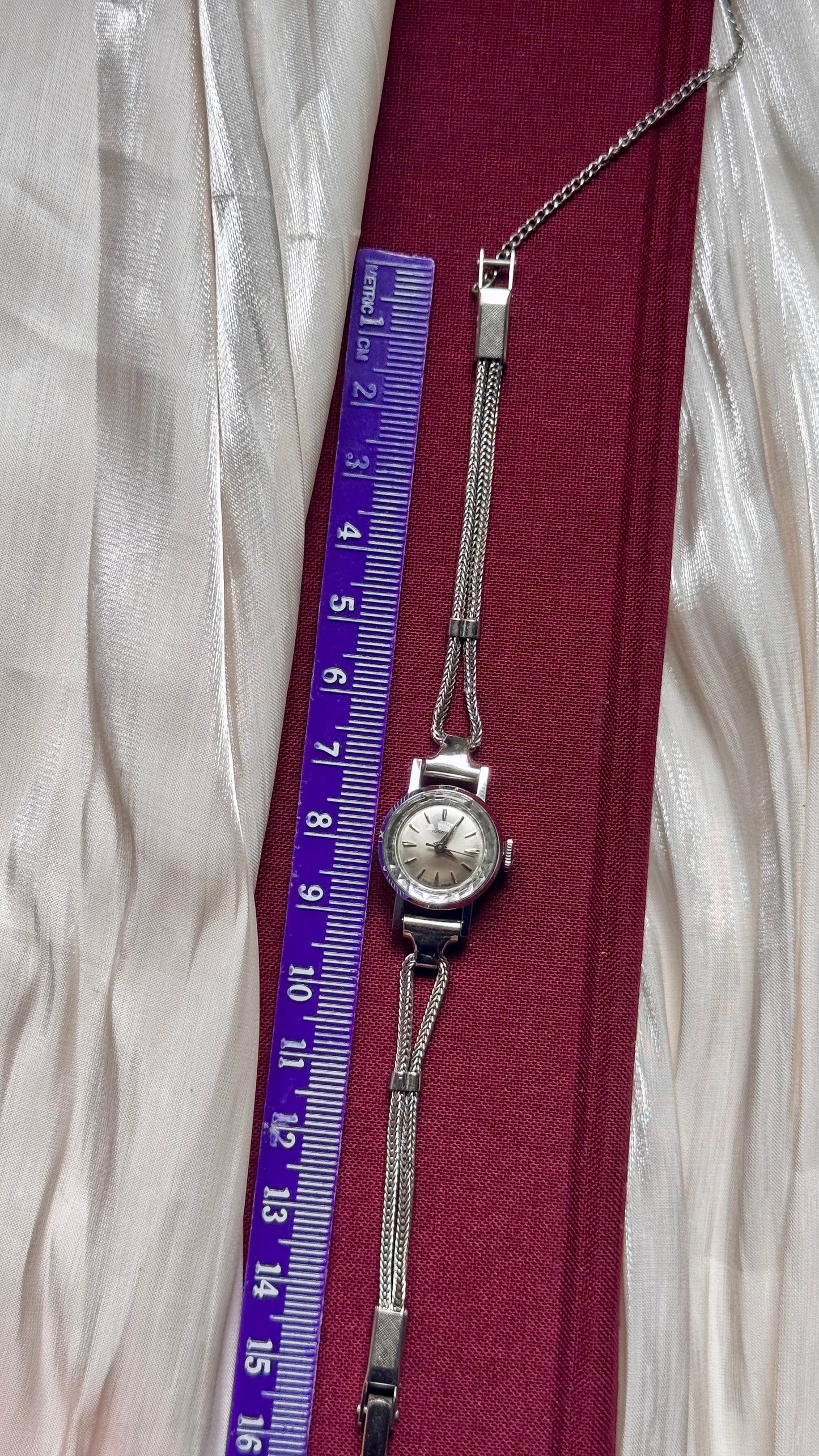 1960s Tugaris Manual Wind Watch, White Gold Plated Plated Case