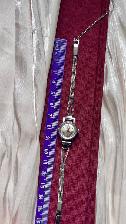 1960s Tugaris Manual Wind Watch, White Gold Plated Plated Case