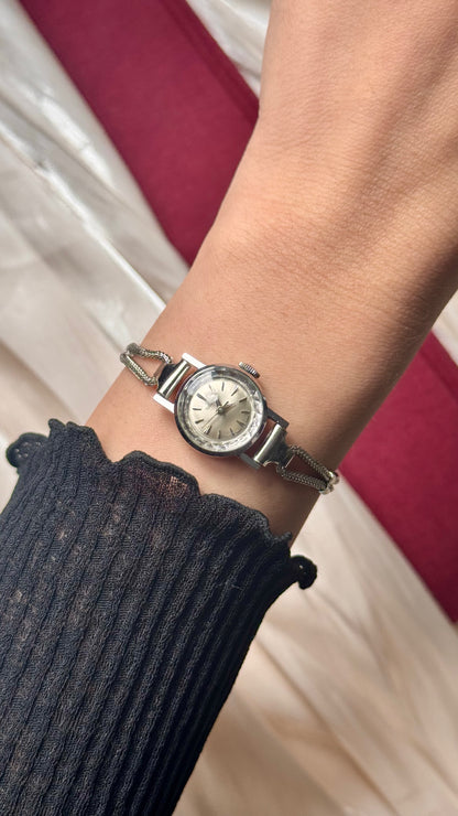 1960s Tugaris Manual Wind Watch, White Gold Plated Plated Case