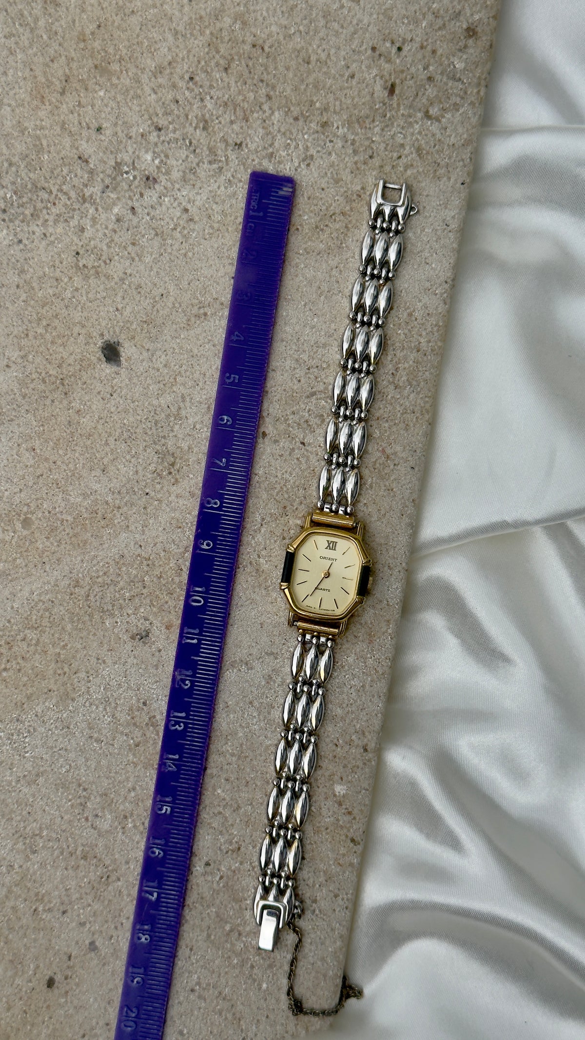 ORIENT vintage watch - gold plated and onyx case