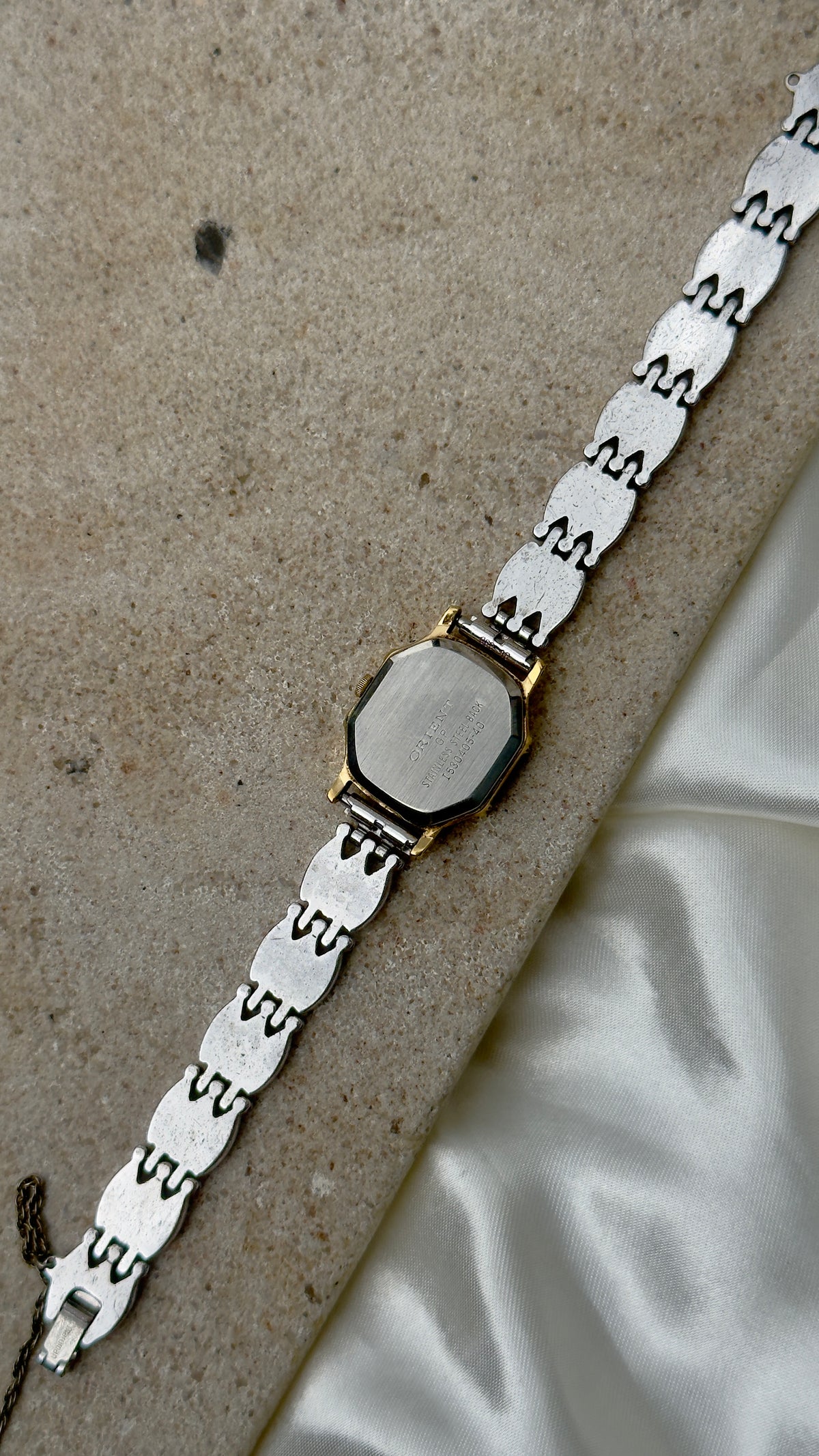 ORIENT vintage watch - gold plated and onyx case