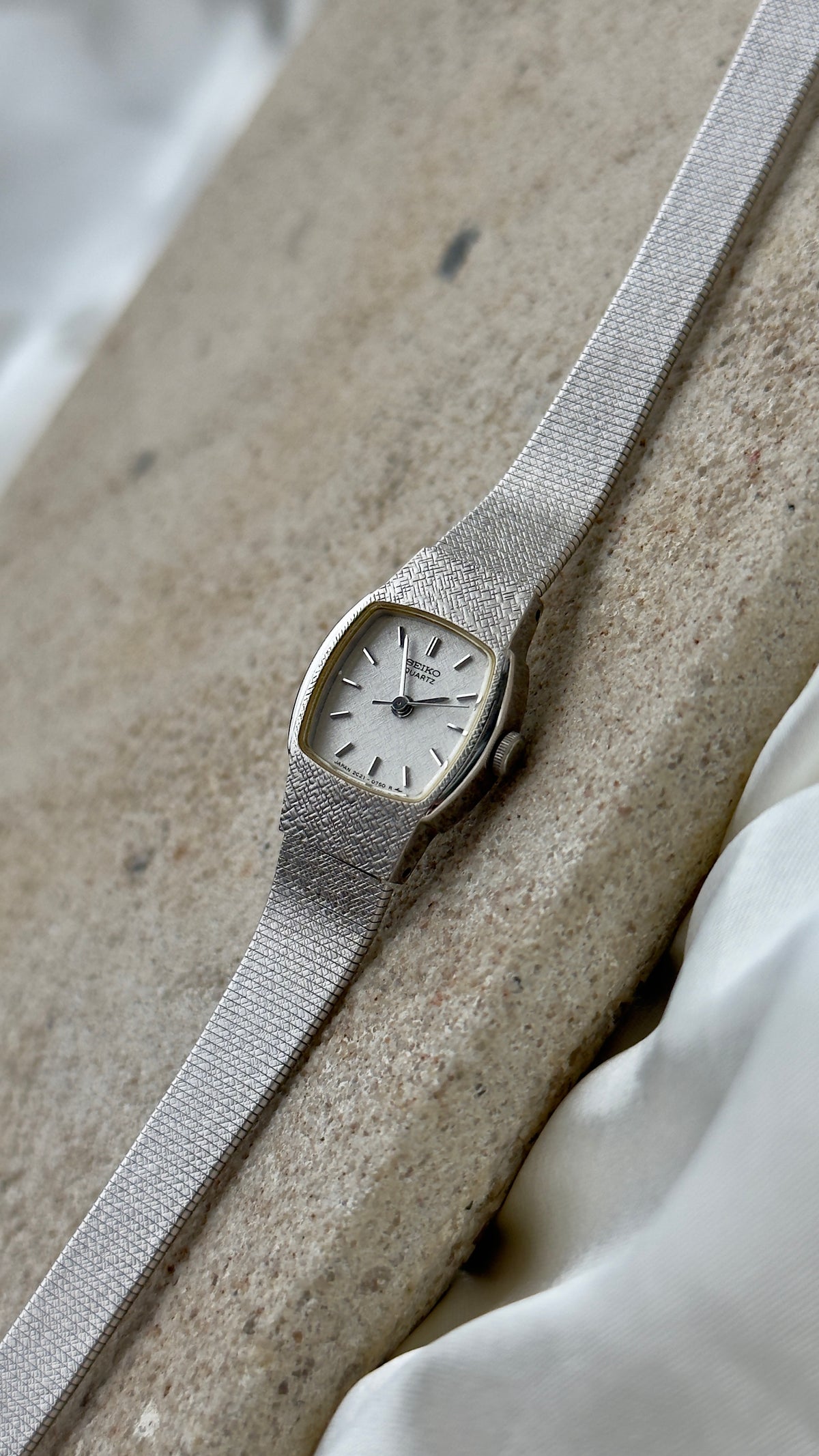 Mint 1985 Vintage Seiko Watch - White Gold Plated