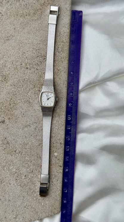 Mint 1985 Vintage Seiko Watch - White Gold Plated