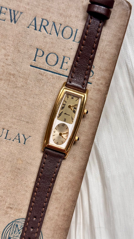 Vintage Noevir Dual Time Watch - New bespoke strap